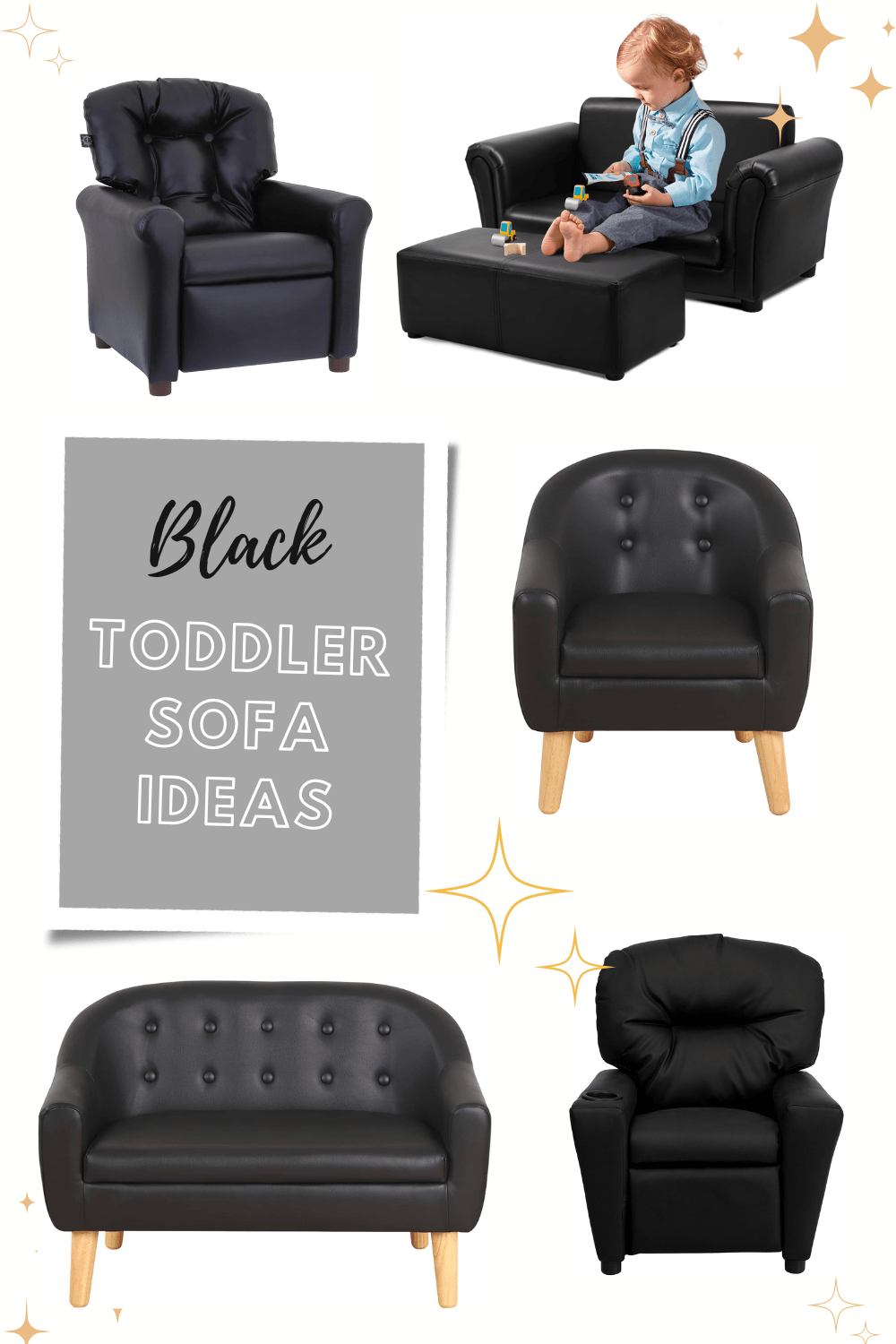 Sit, Lounge, Play: Adorable Black Kids Sofa Options for Room Decor for Children under&nbsp;4